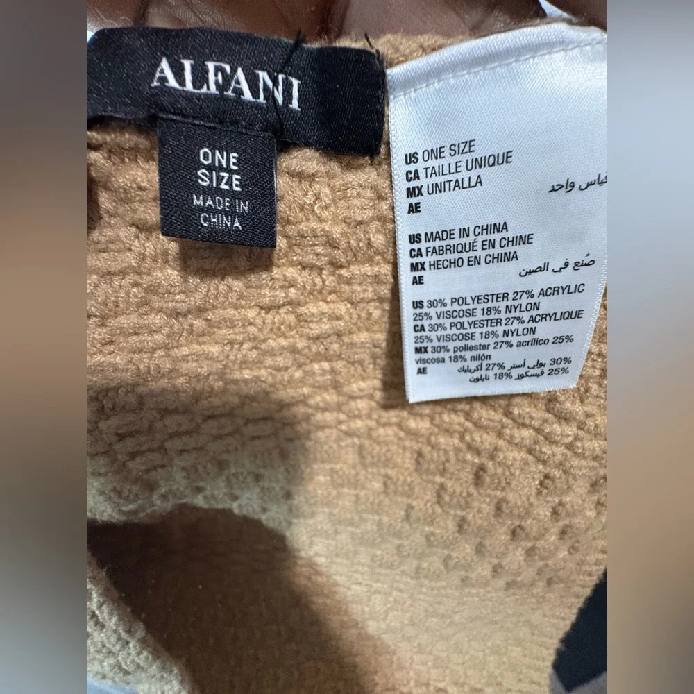 Alfani NWT‎ Tan Scarf-10
